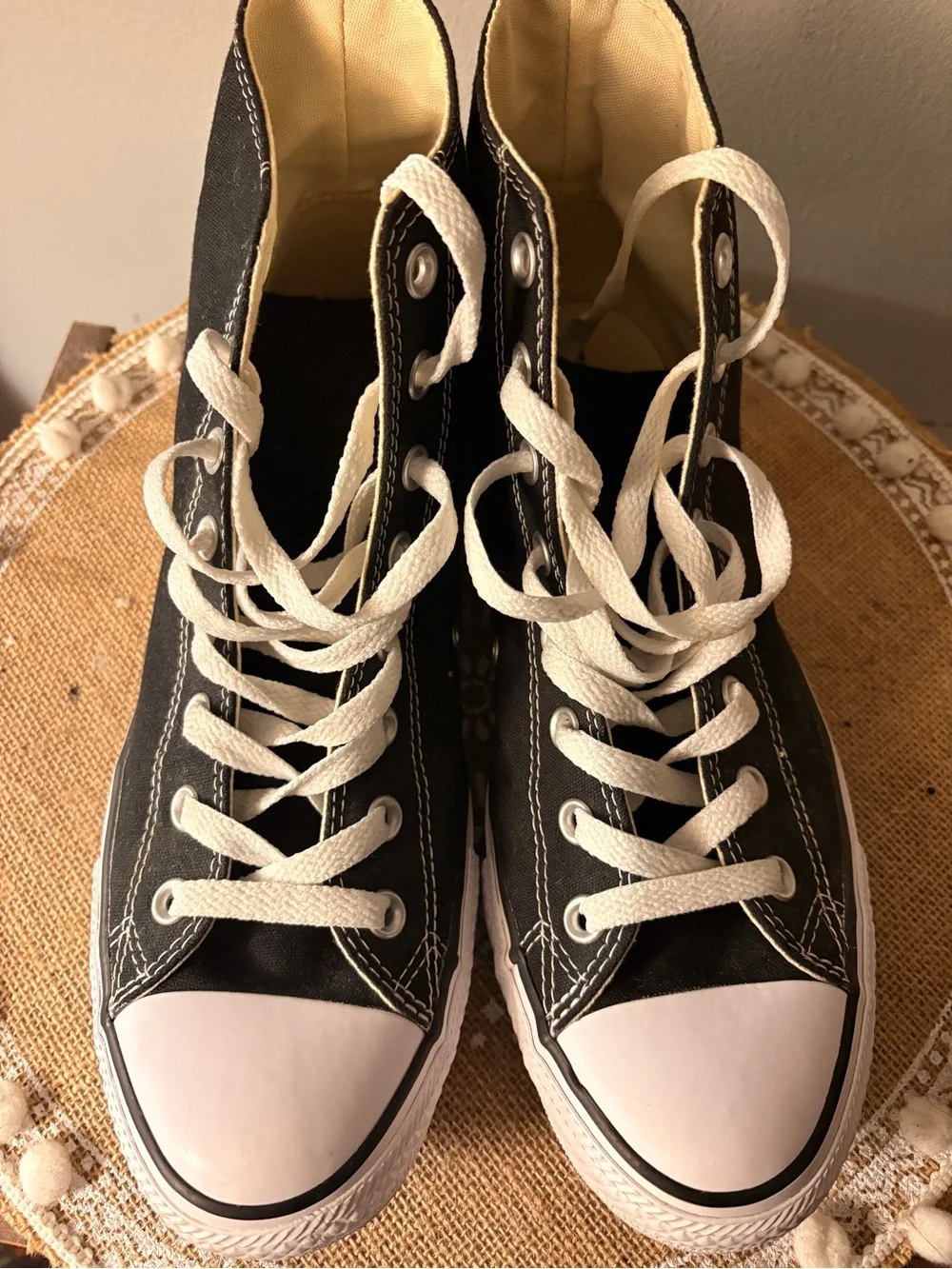 Converse Black and White High-Top All Star Sneakers